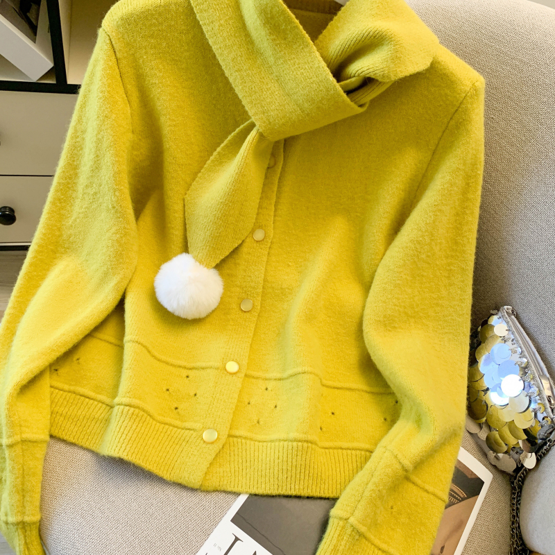 Round neck Western style cardigan spring scarves