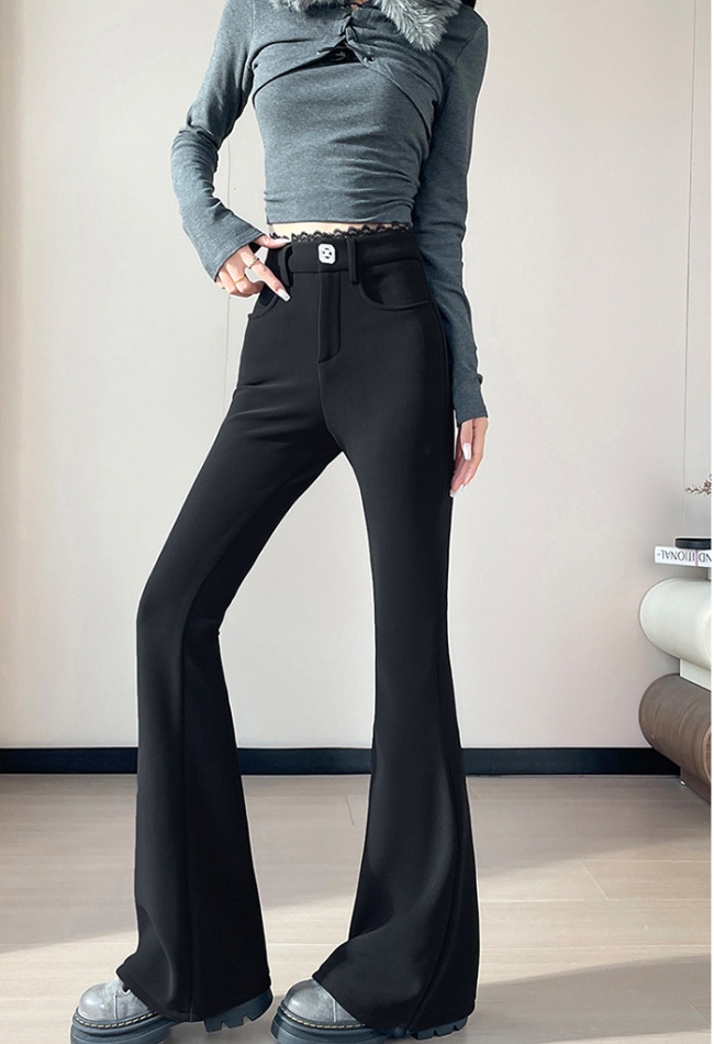 Elasticity micro speaker plus velvet pants