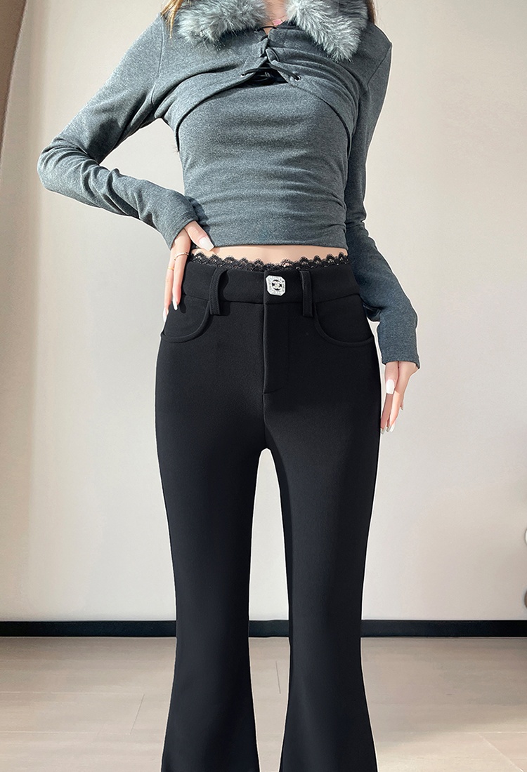 Elasticity micro speaker plus velvet pants