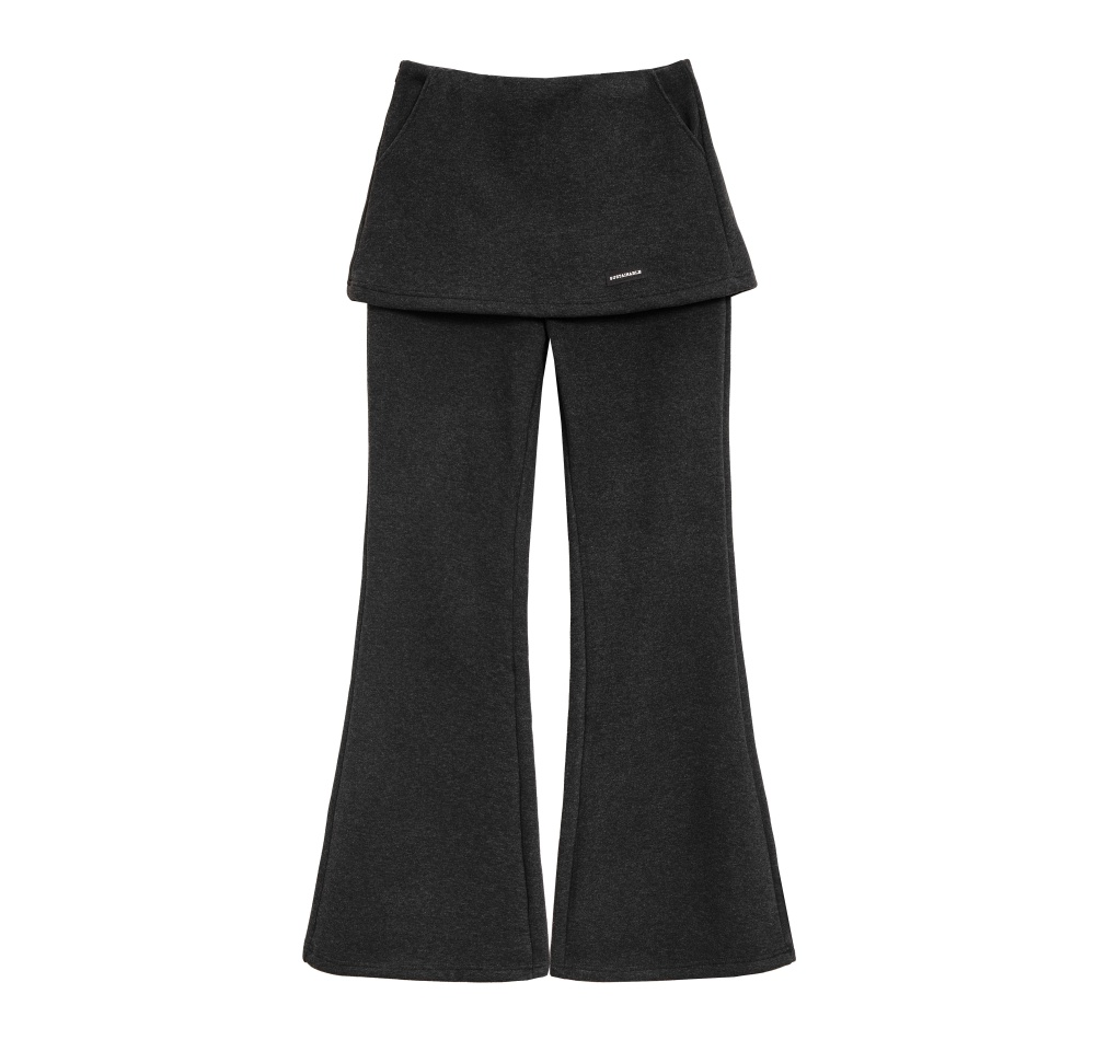 Plus velvet gray elasticity micro speaker pants