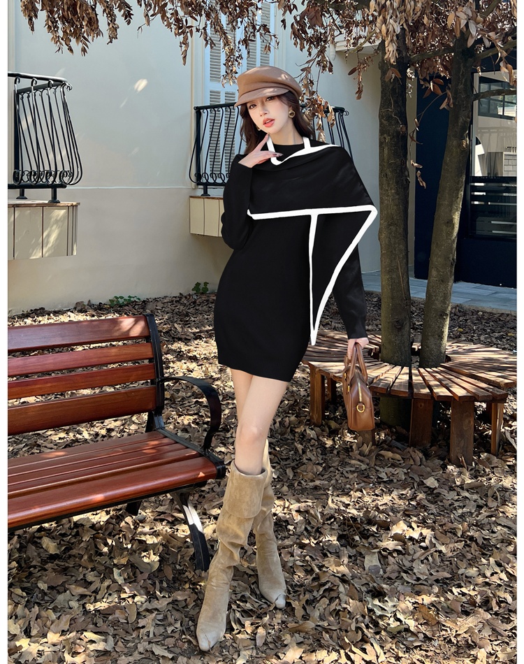 Niche cloak inside the ride dress 2pcs set for women