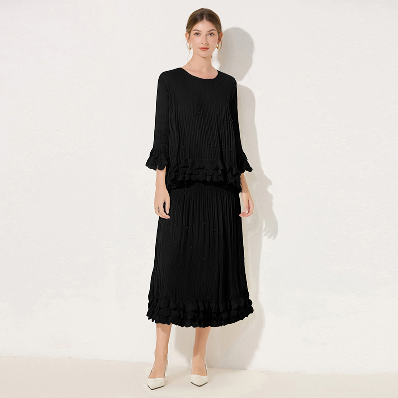 A-line temperament fashion skirt 2pcs set for women