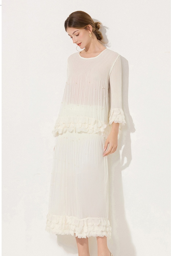 A-line temperament fashion skirt 2pcs set for women