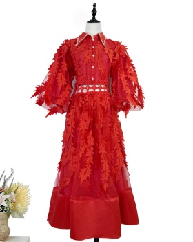 Temperament court style long dress fashion rhinestone dress