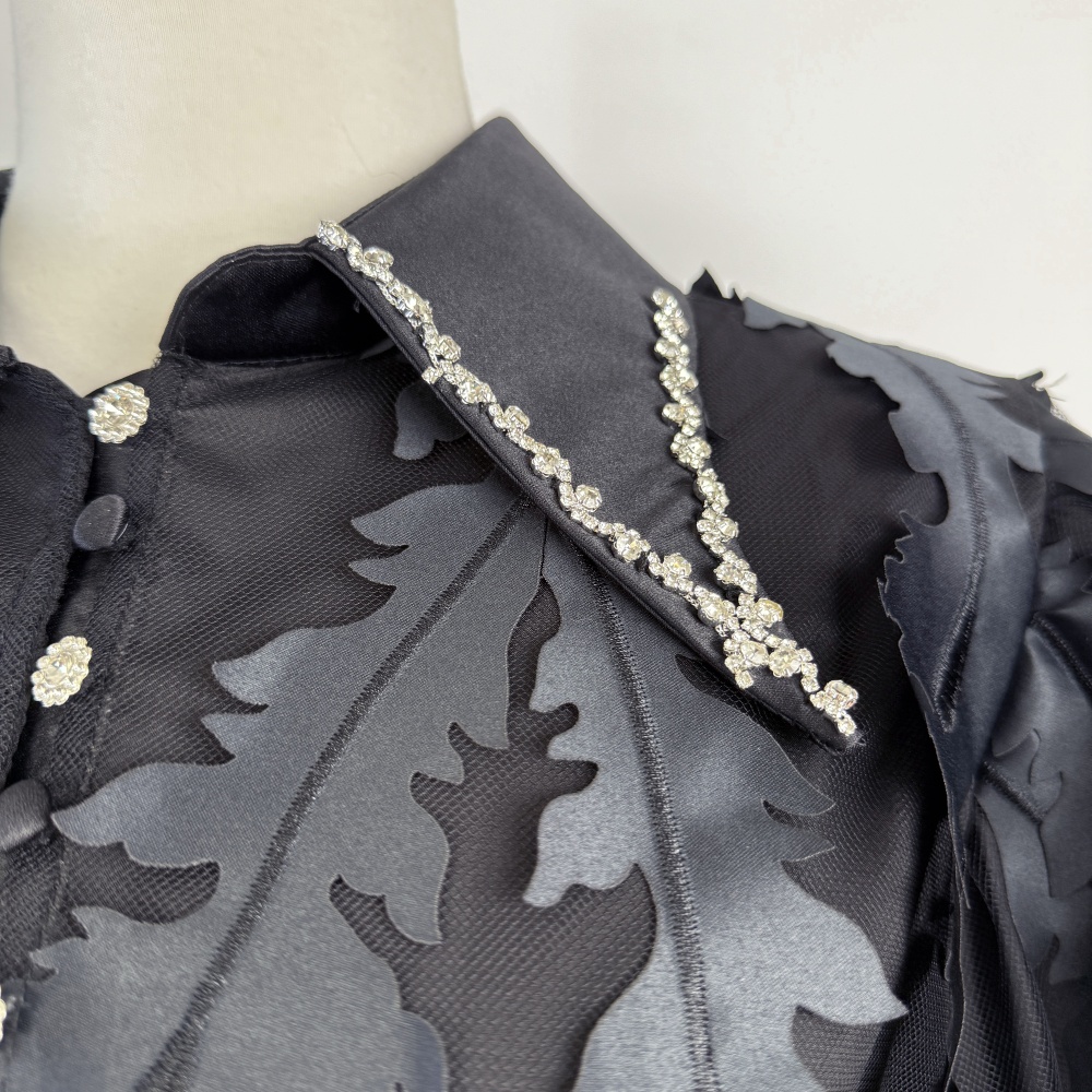 Temperament court style long dress fashion rhinestone dress