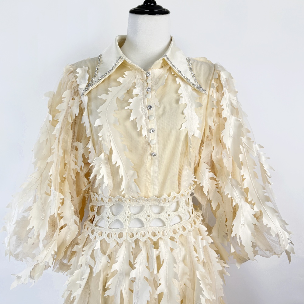 Temperament court style long dress fashion rhinestone dress