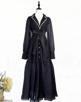 Temperament long dress ladies business suit