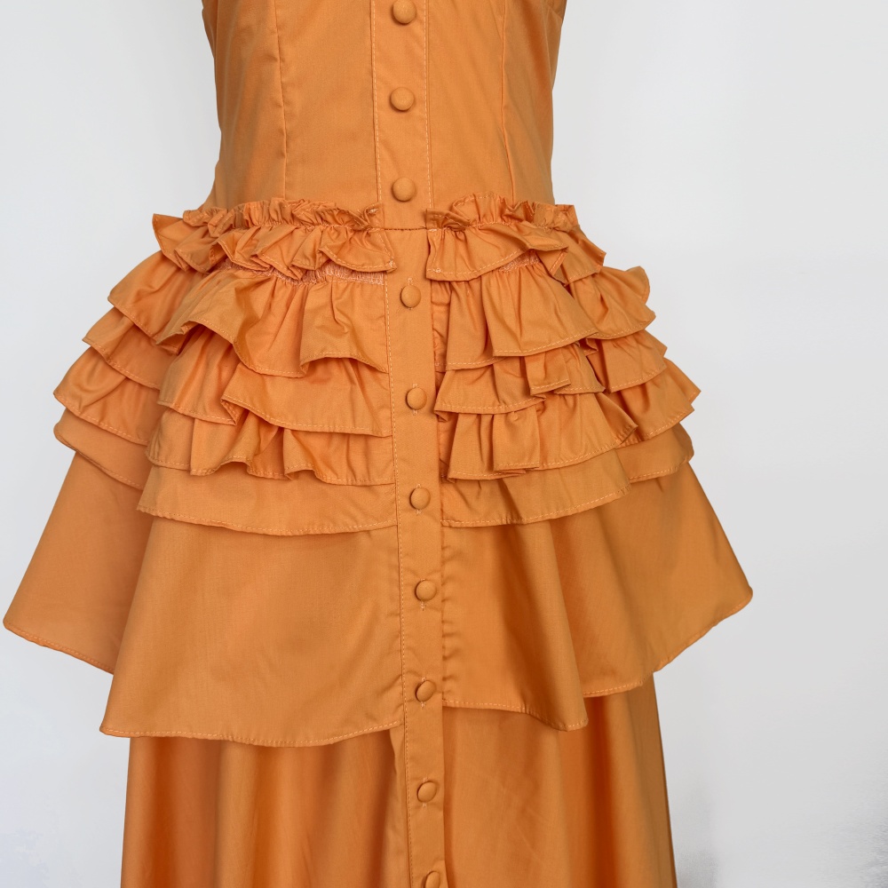 Pure big skirt vest temperament V-neck formal dress