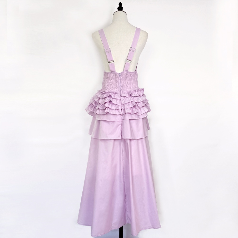 Pure big skirt vest temperament V-neck formal dress