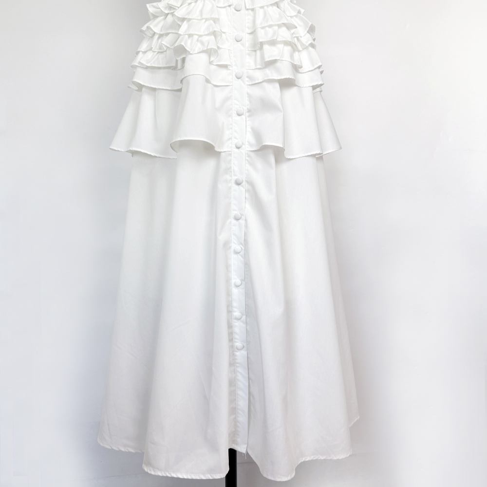 Pure big skirt vest temperament V-neck formal dress