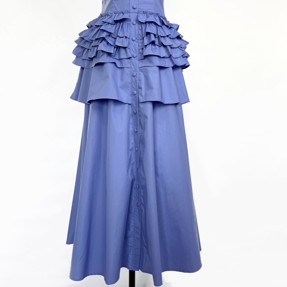 Pure big skirt vest temperament V-neck formal dress