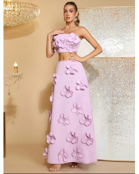 Sexy European style skirt two-piece A-line long skirt