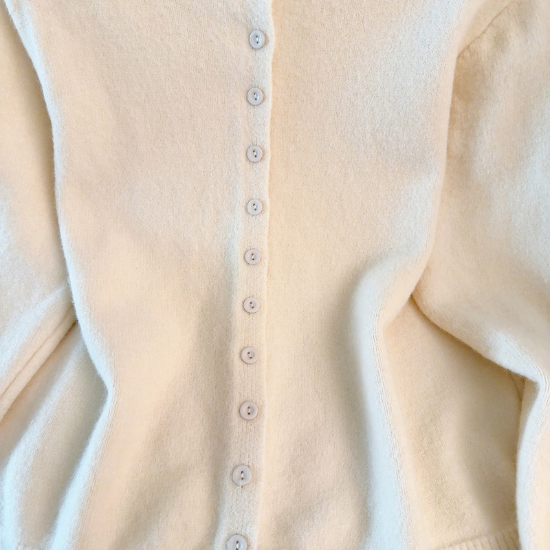 Thermal spring slim sweater retro crochet coat for women