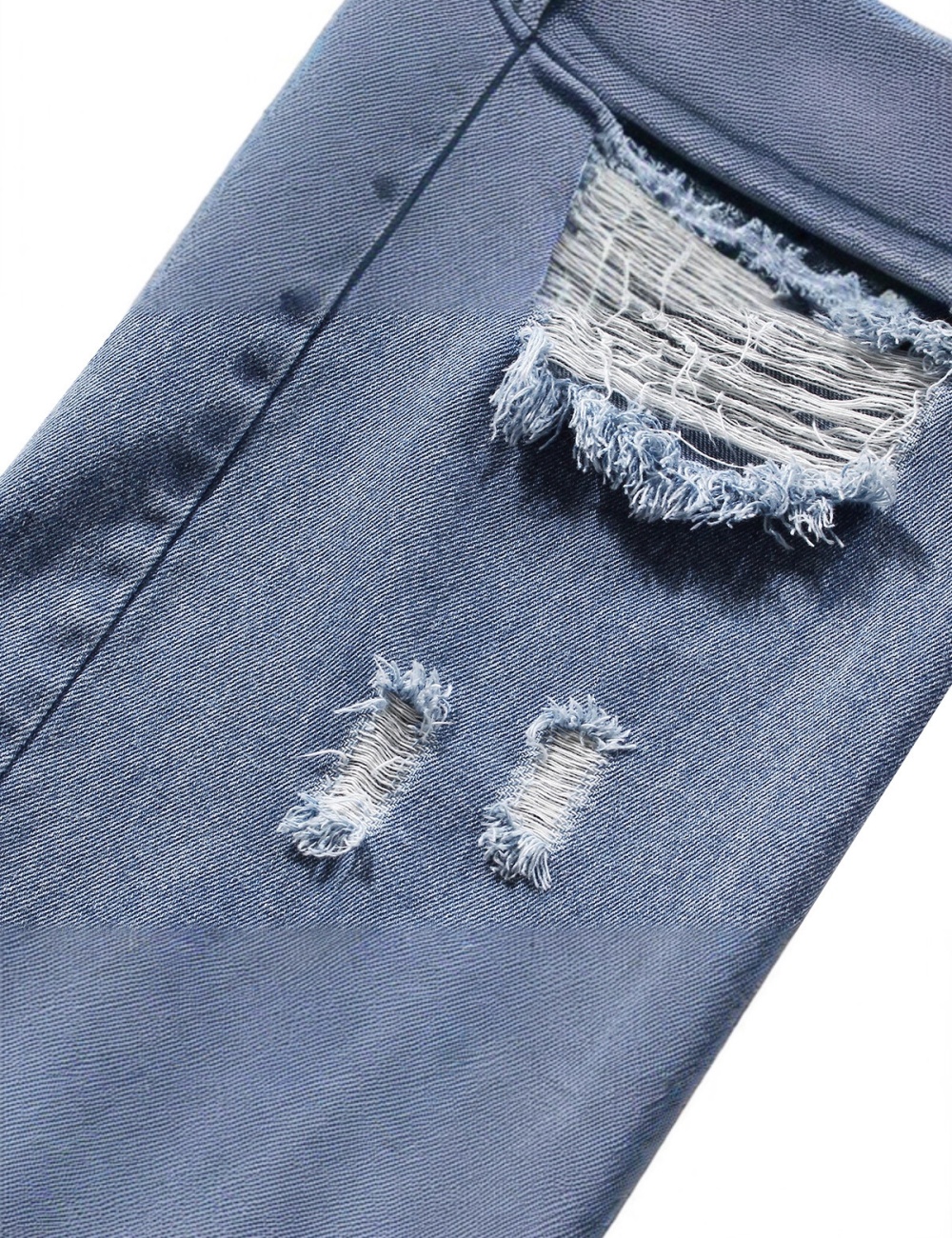 Pseudo-two high waist jeans loose culottes for women