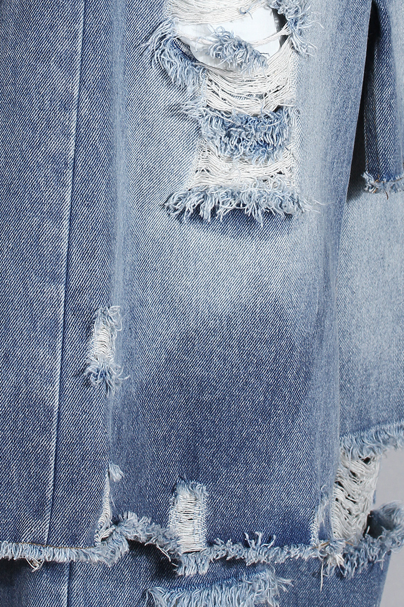 Pseudo-two high waist jeans loose culottes for women