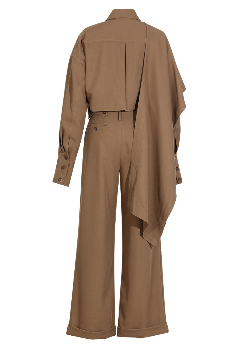 Modeling fashion shirt European style long pants a set