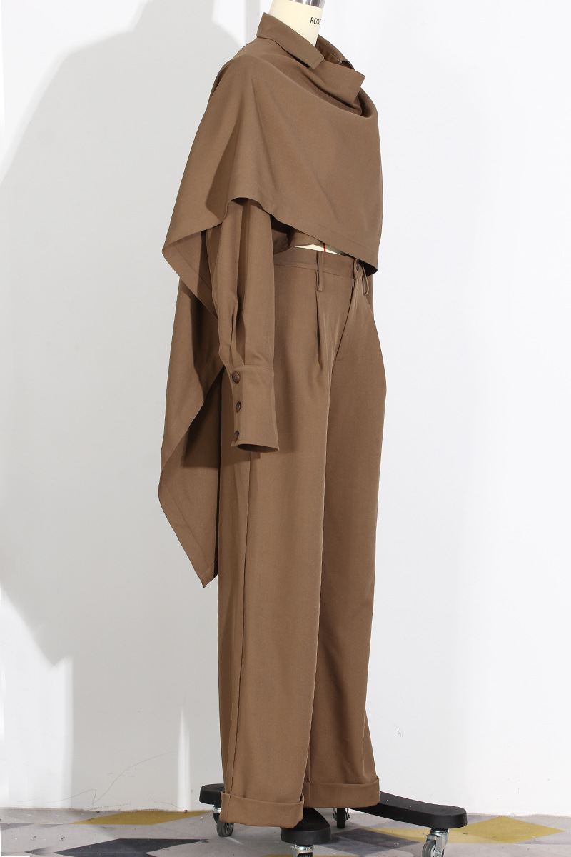 Modeling fashion shirt European style long pants a set