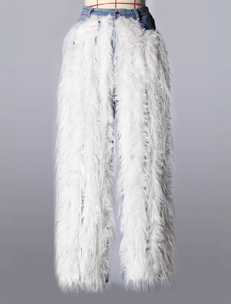 Denim long pants European style pants for women