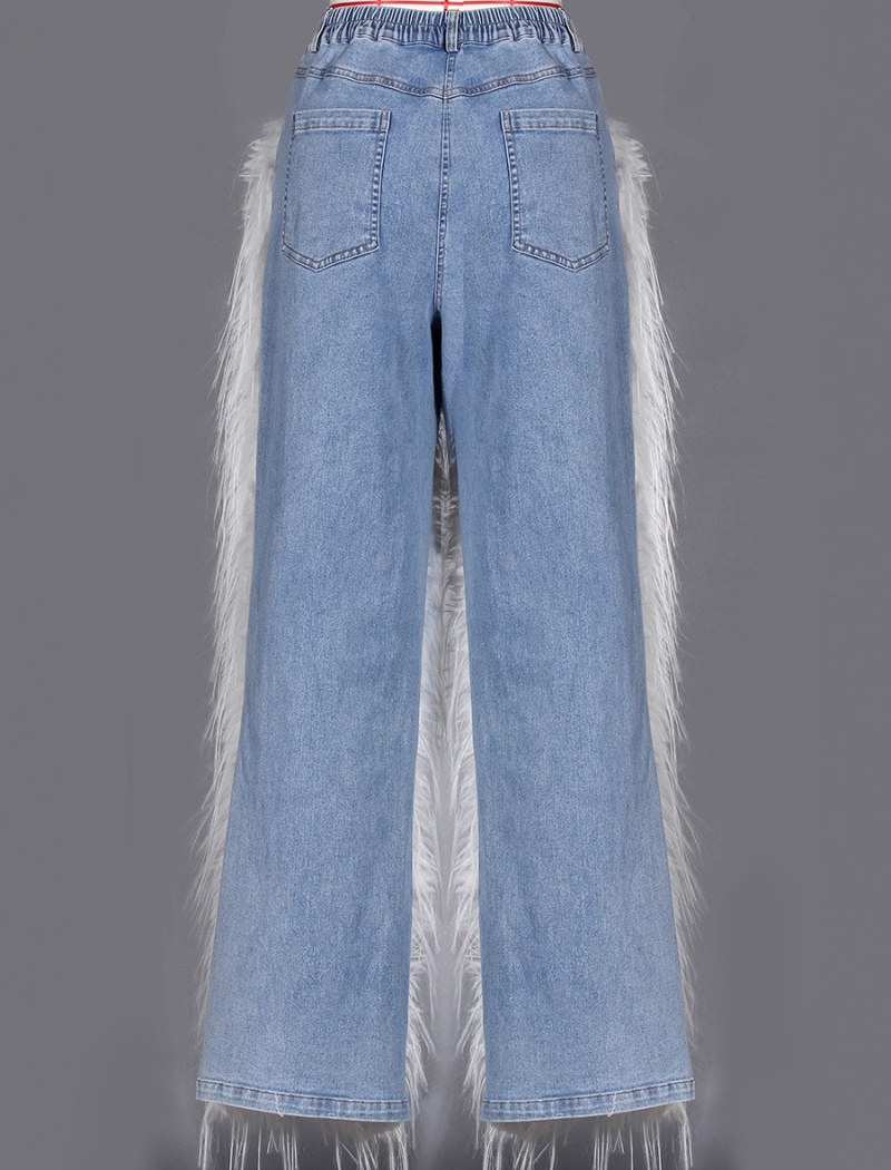 Denim long pants European style pants for women