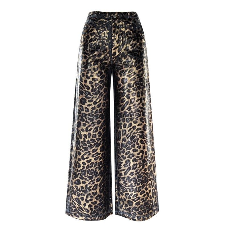 Temperament denim slim bronzing shirt a set