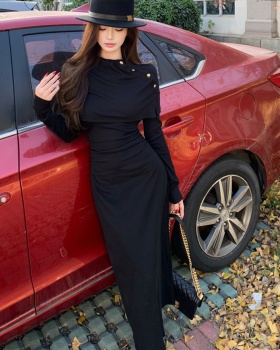 Temperament elegant shawl sexy slim long dress for women