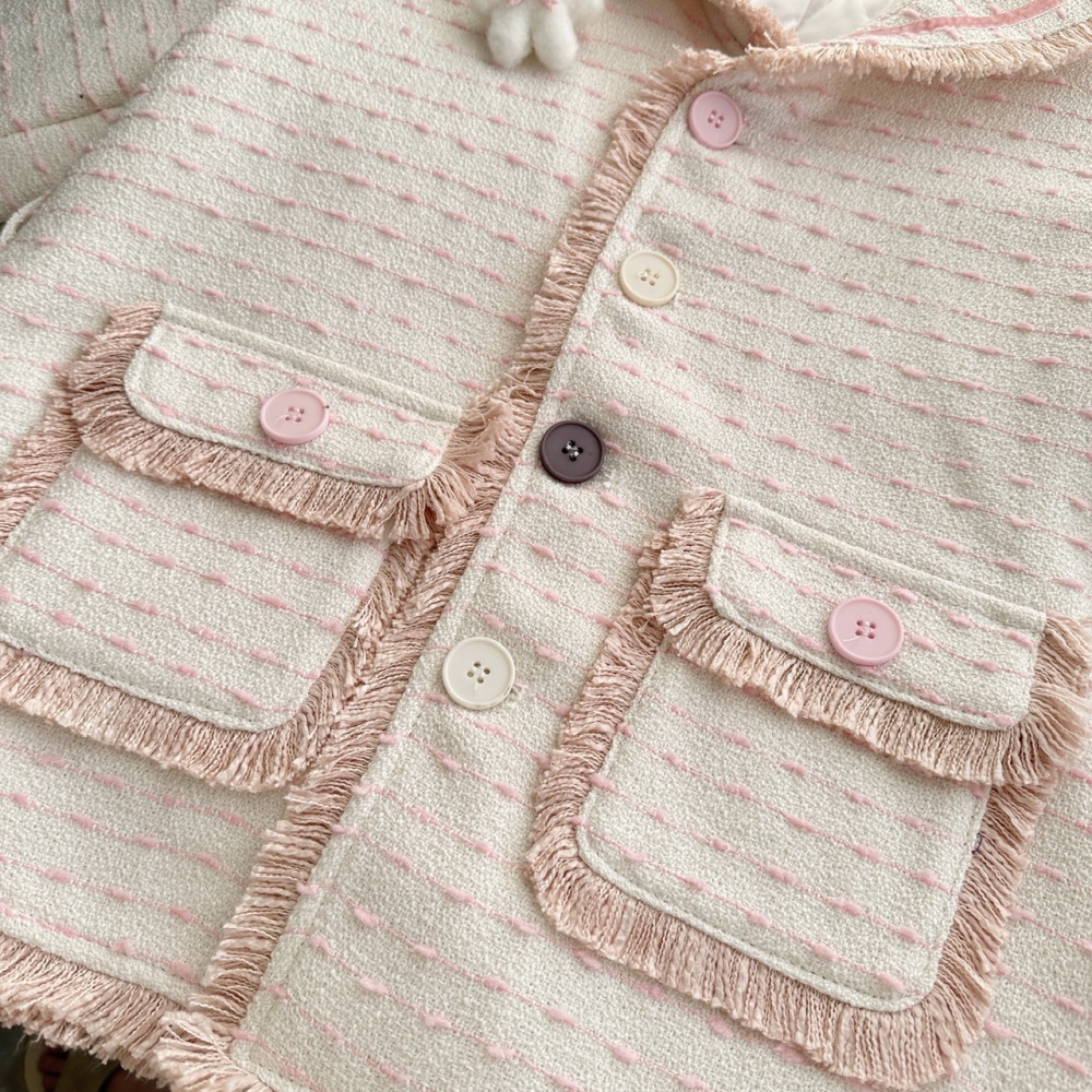 Show young bow coat frenum sweet skirt a set