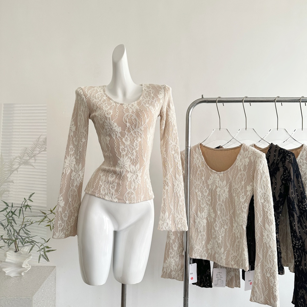 Relief lined sueding bottoming tops for women