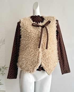 Korean style coat autumn and winter T-shirt 2pcs set