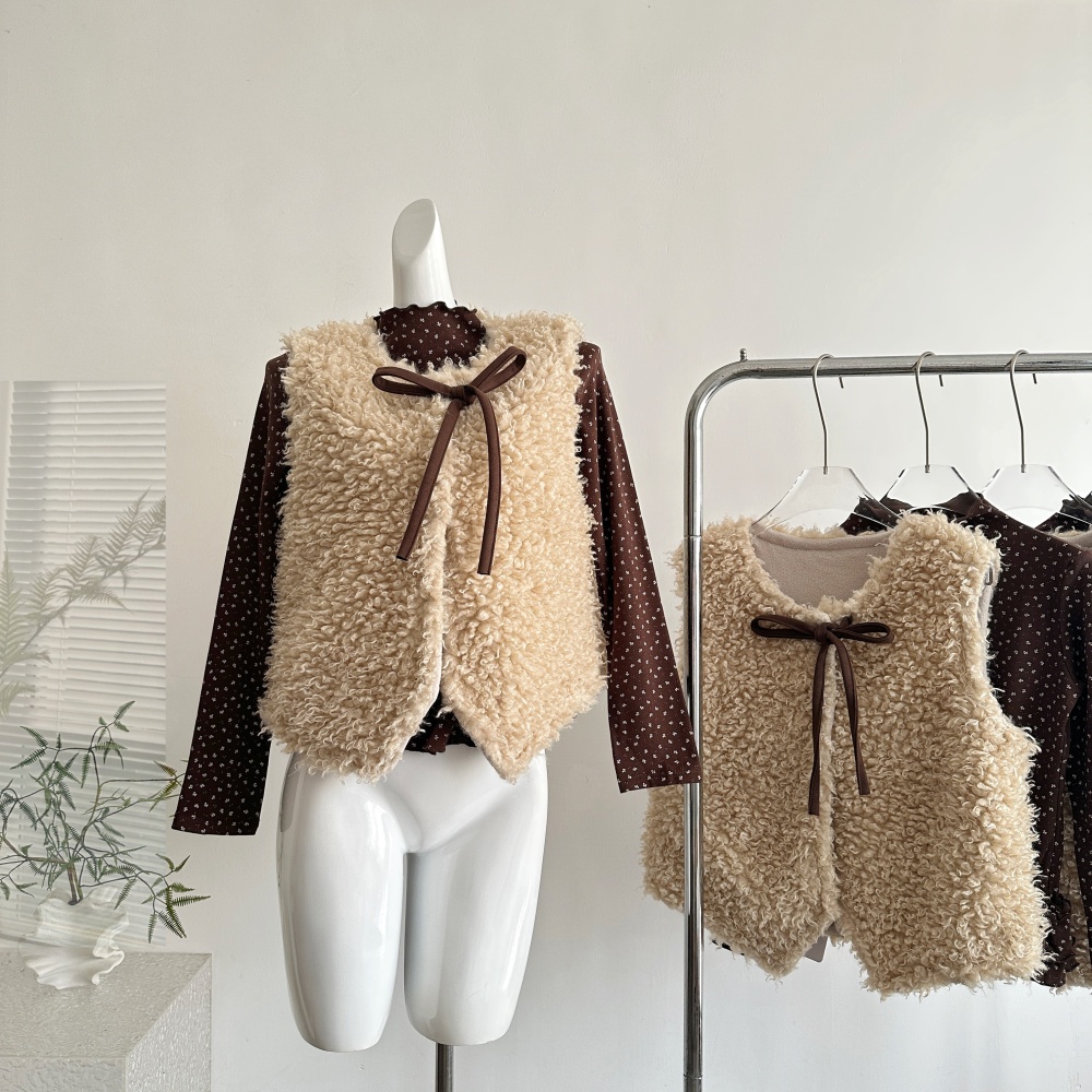 Korean style coat autumn and winter T-shirt 2pcs set
