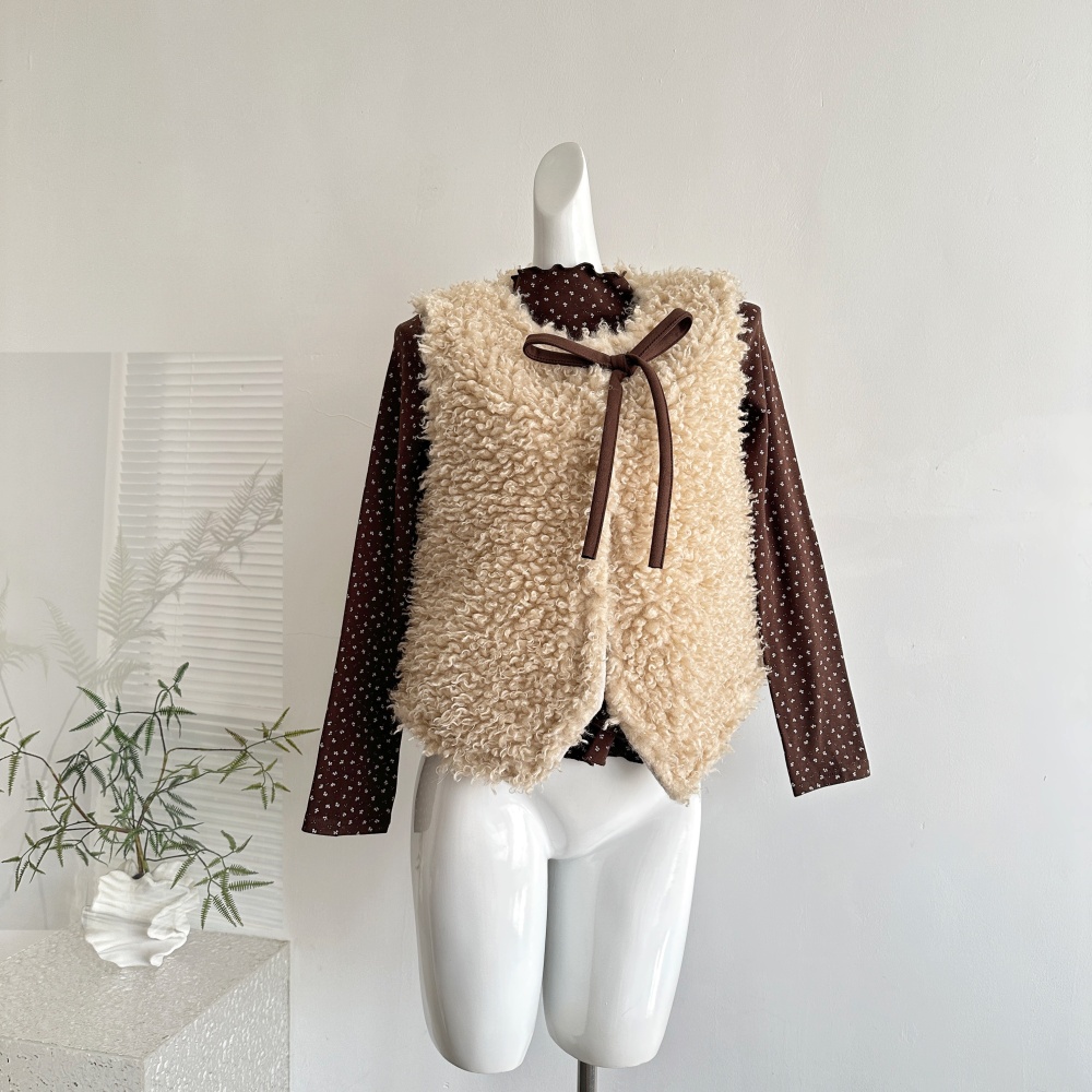 Korean style coat autumn and winter T-shirt 2pcs set