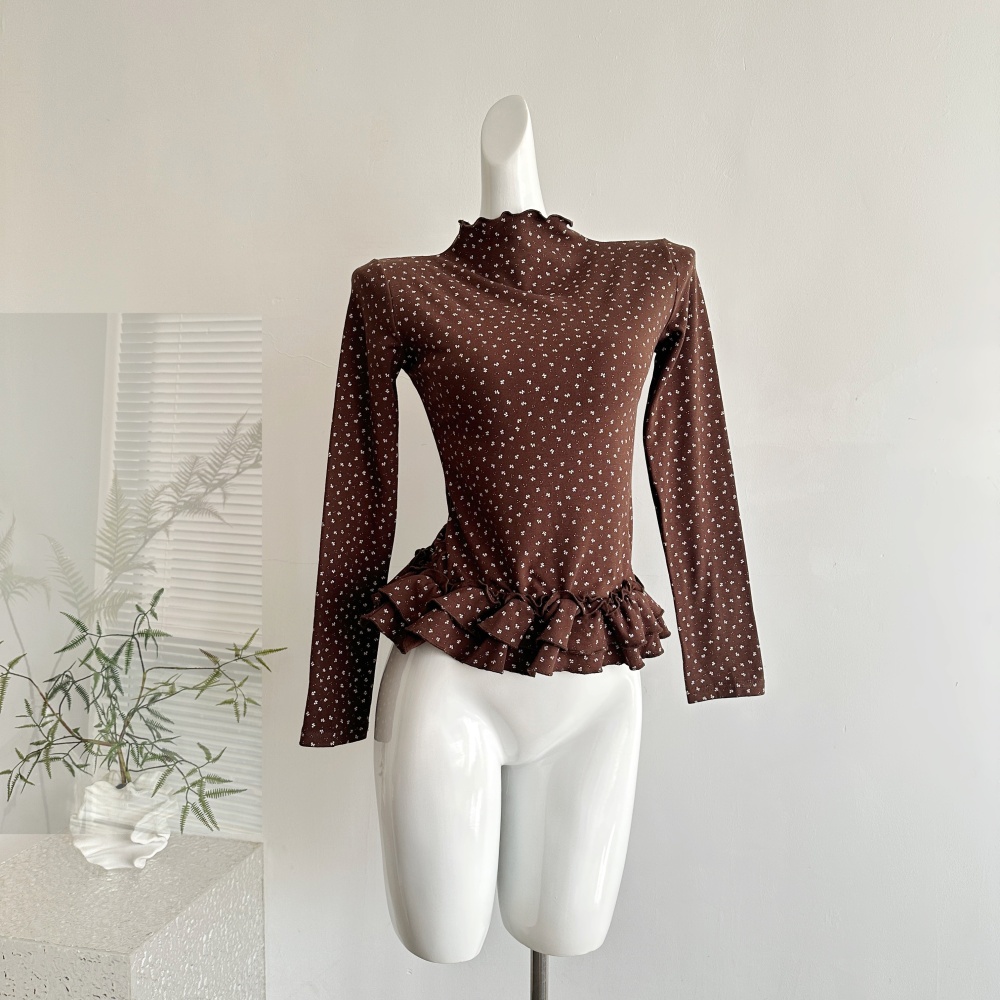 Korean style coat autumn and winter T-shirt 2pcs set