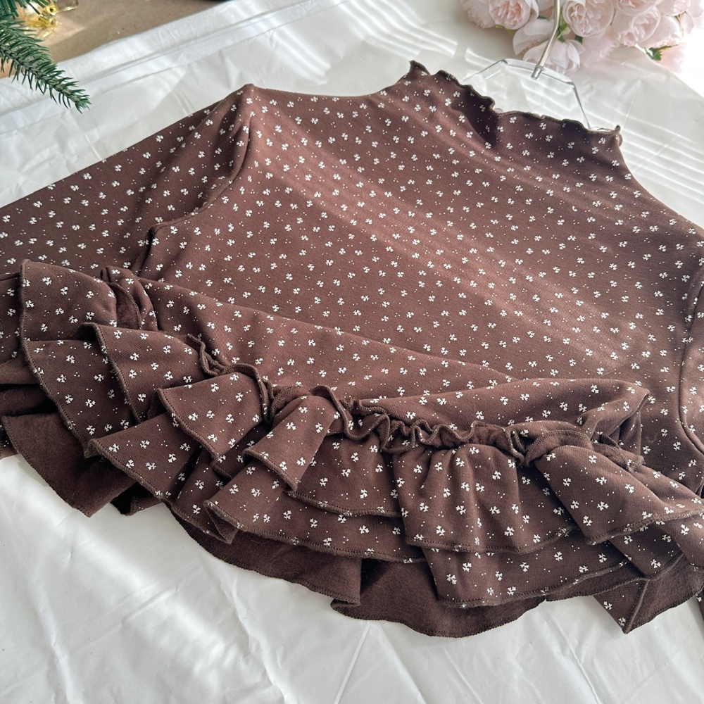 Korean style coat autumn and winter T-shirt 2pcs set