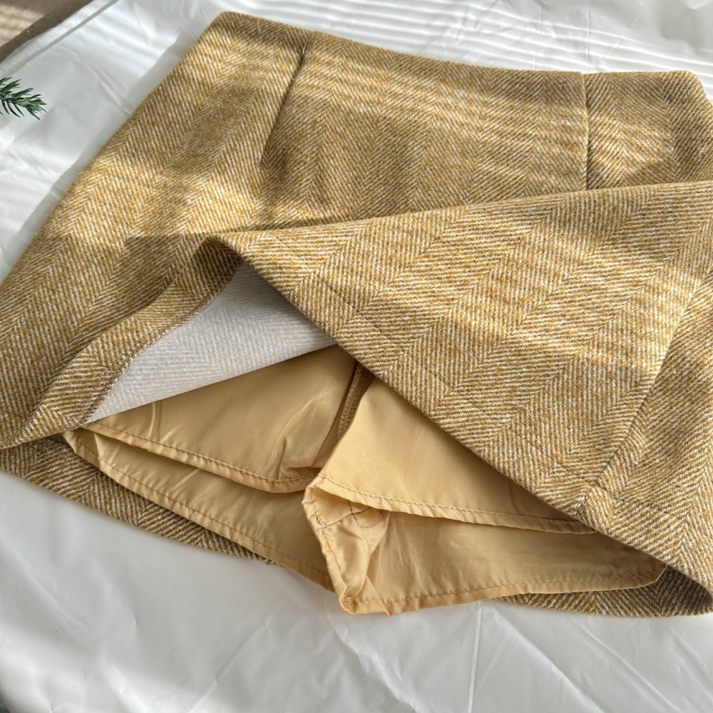 Chanelstyle winter short skirt wool jacket 2pcs set