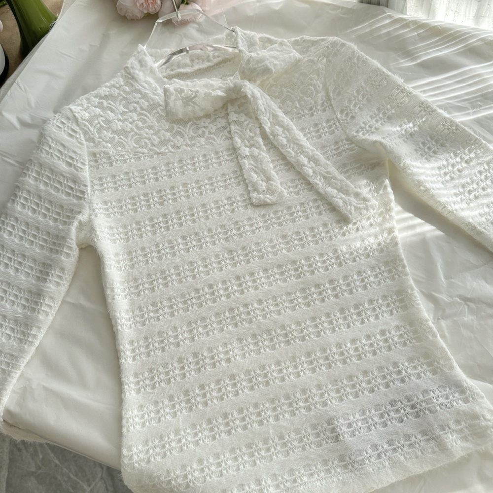 Bottoming lace white tops