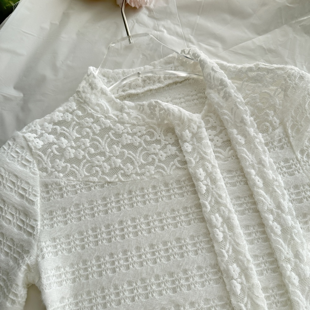 Bottoming lace white tops