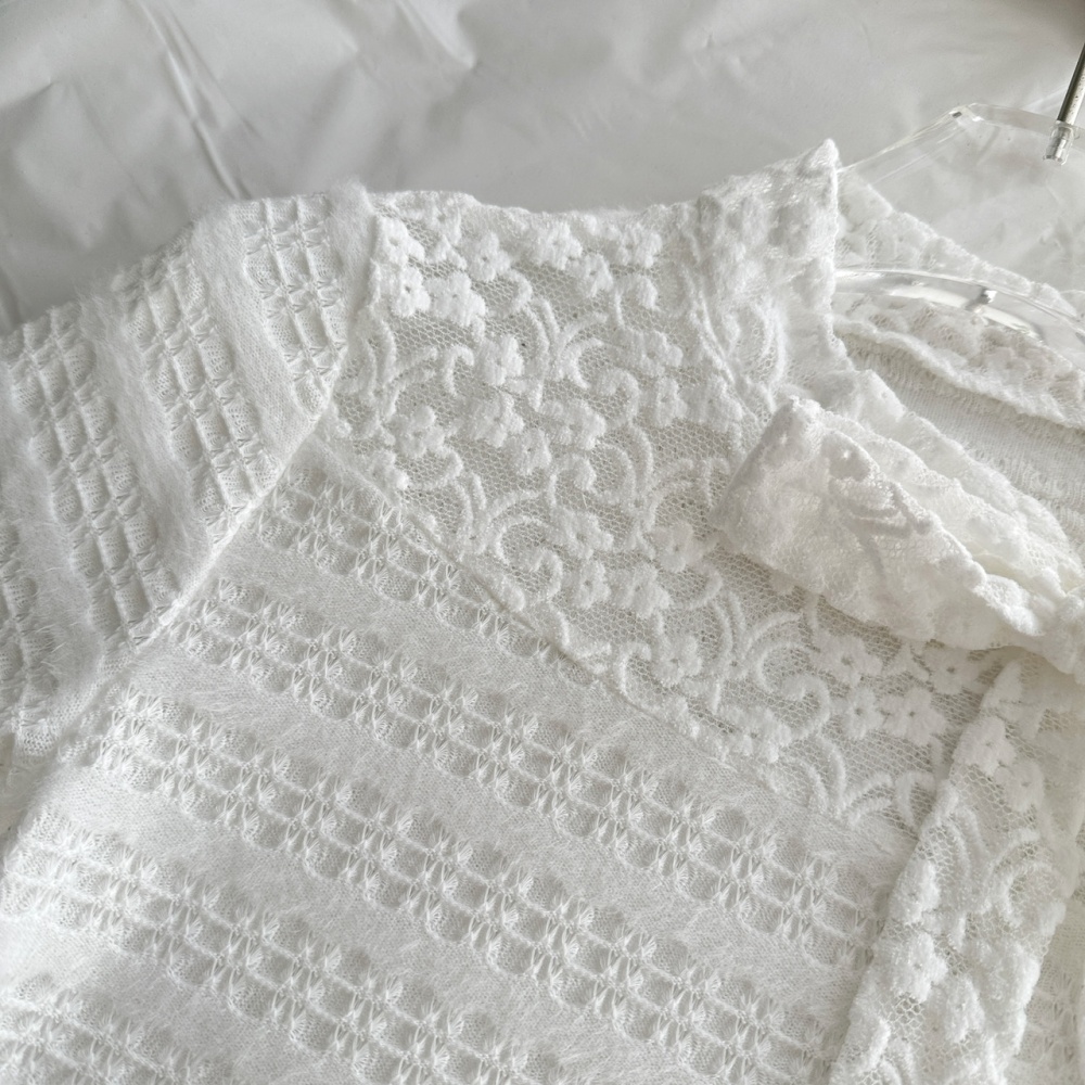 Bottoming lace white tops