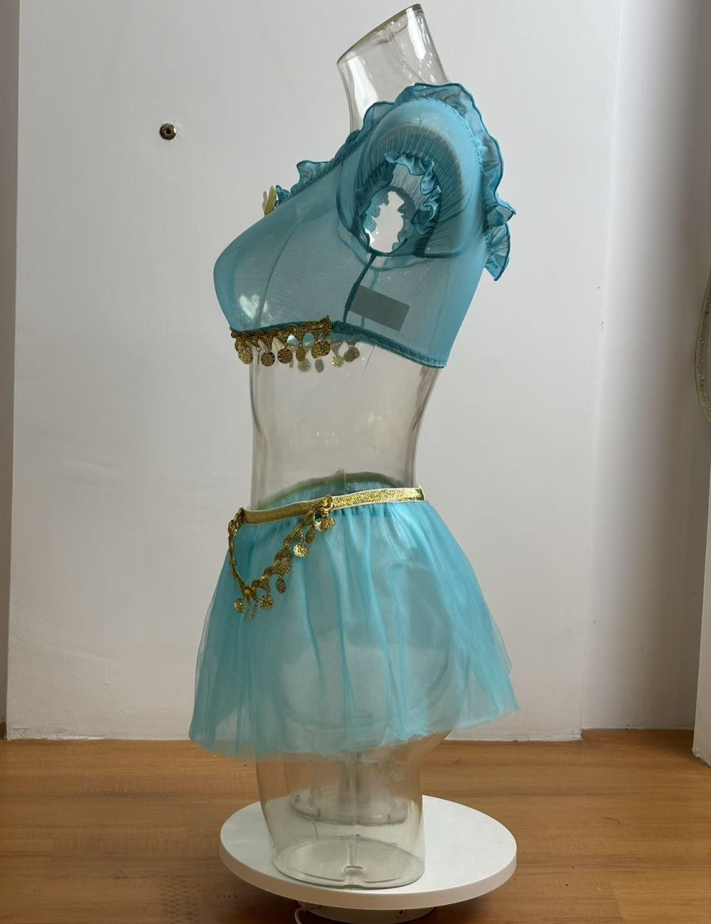 Sequins flat shoulder enticement Sexy underwear a set