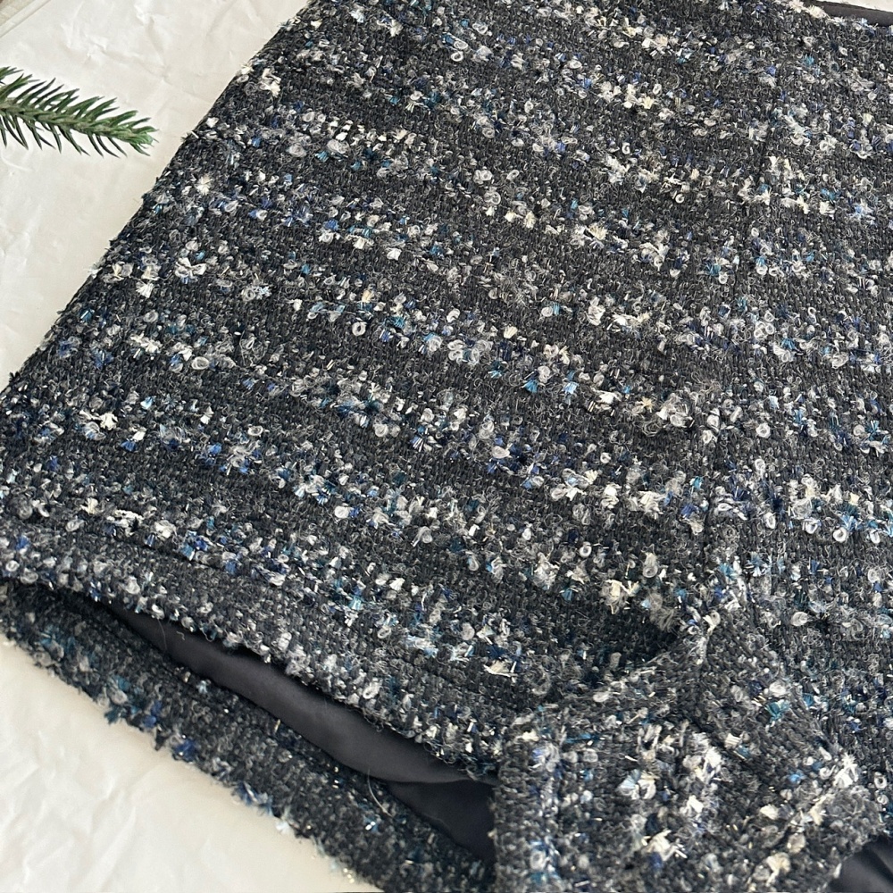 High waist slim woolen shorts