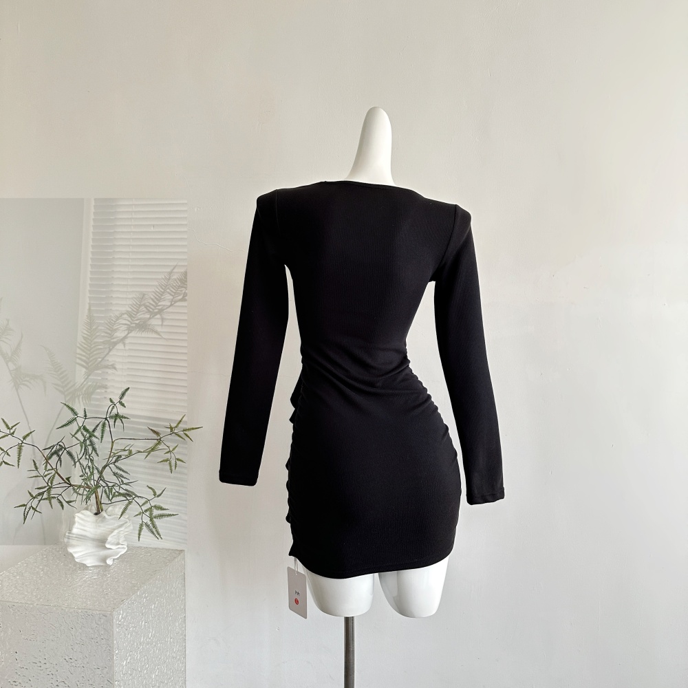 Lotus leaf edges enticement dress for women