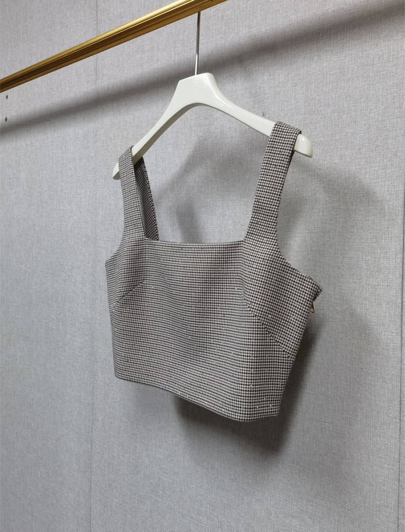 Niche fashion skirt leather buckle tops 2pcs set