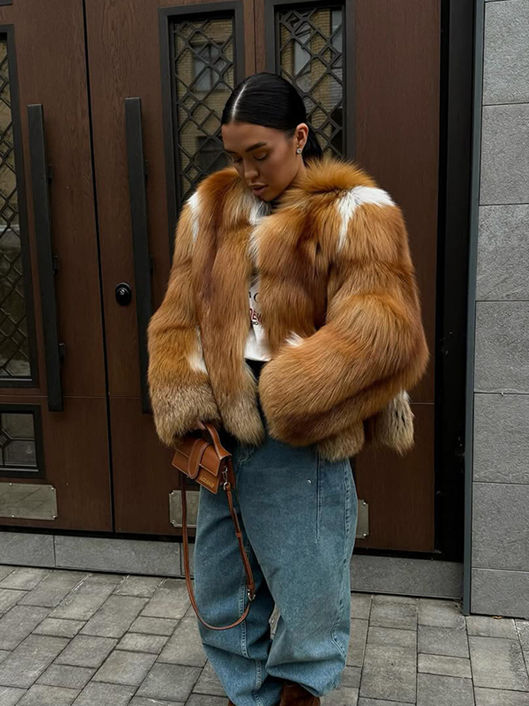 European style Korean style coat ladies temperament fur coat