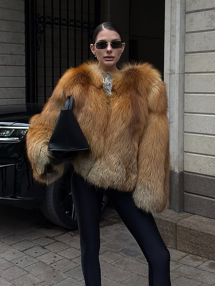 European style Korean style coat ladies temperament fur coat