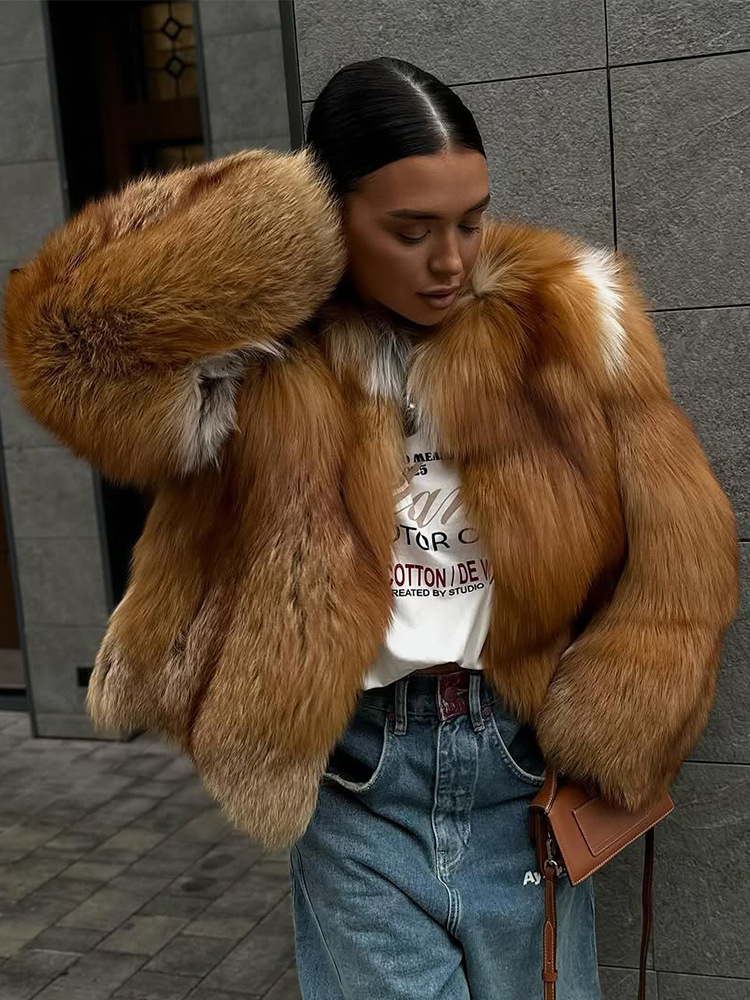 European style Korean style coat ladies temperament fur coat