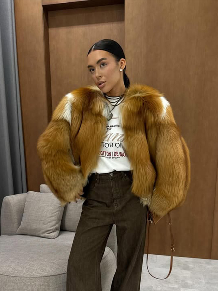 European style Korean style coat ladies temperament fur coat