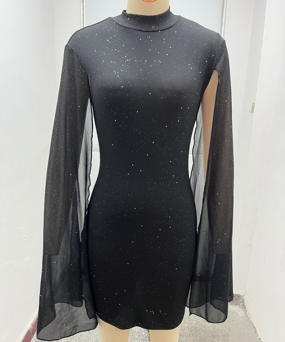 Fashion European style cloak chiffon dress for women