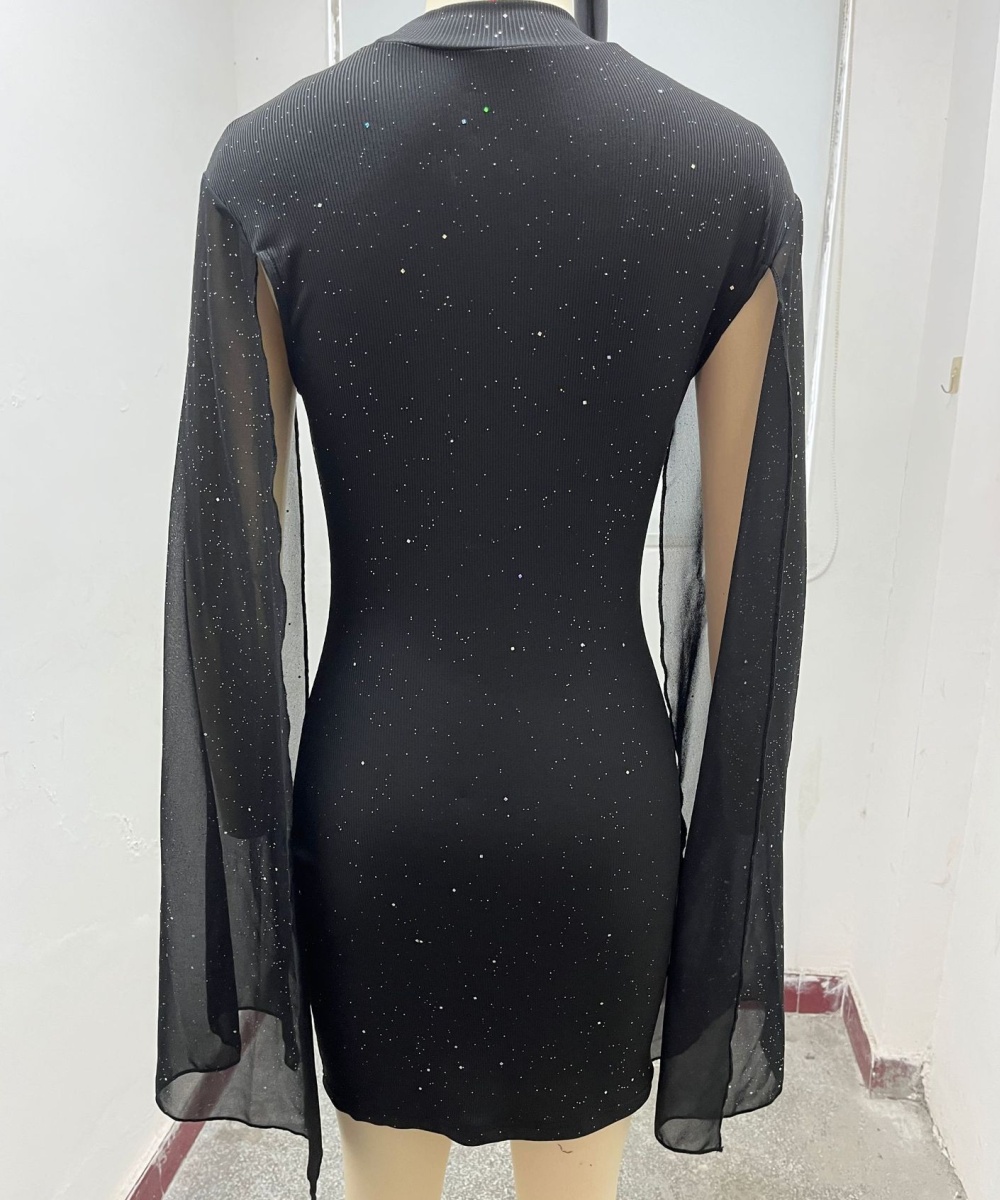 Fashion European style cloak chiffon dress for women