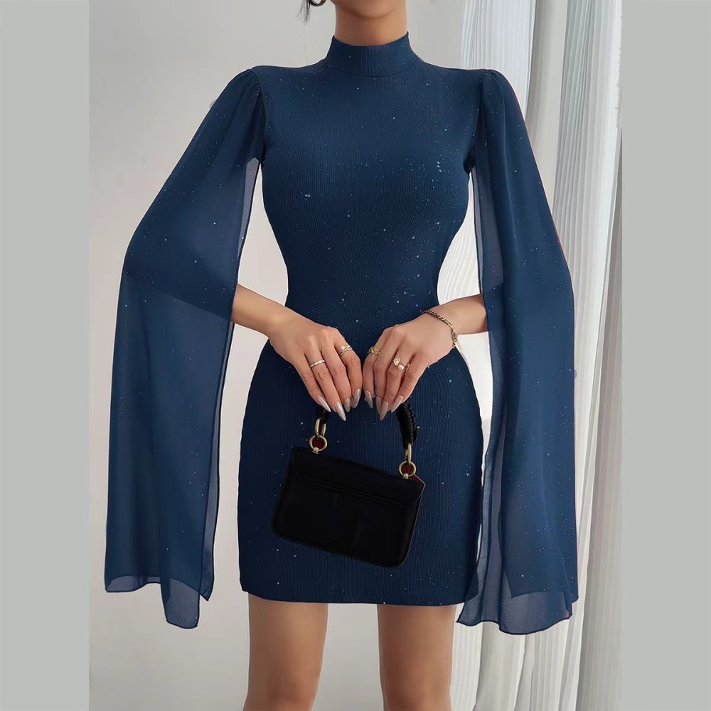 Fashion European style cloak chiffon dress for women