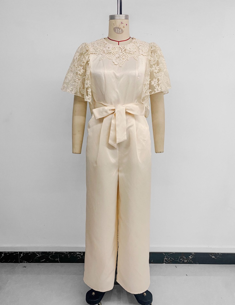 Elegant European style jumpsuit satin evening dress