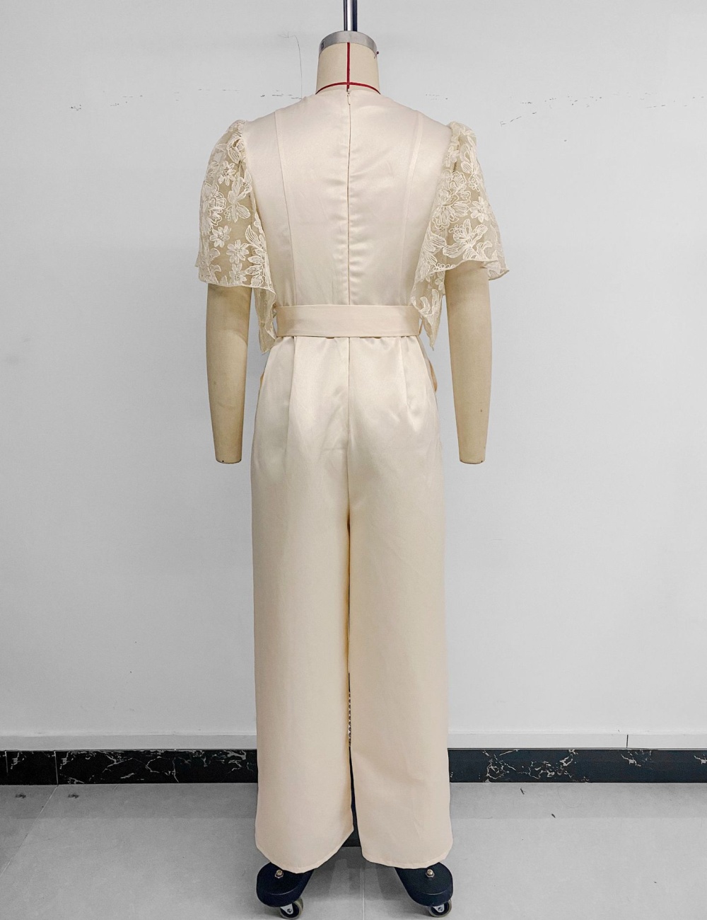 Elegant European style jumpsuit satin evening dress