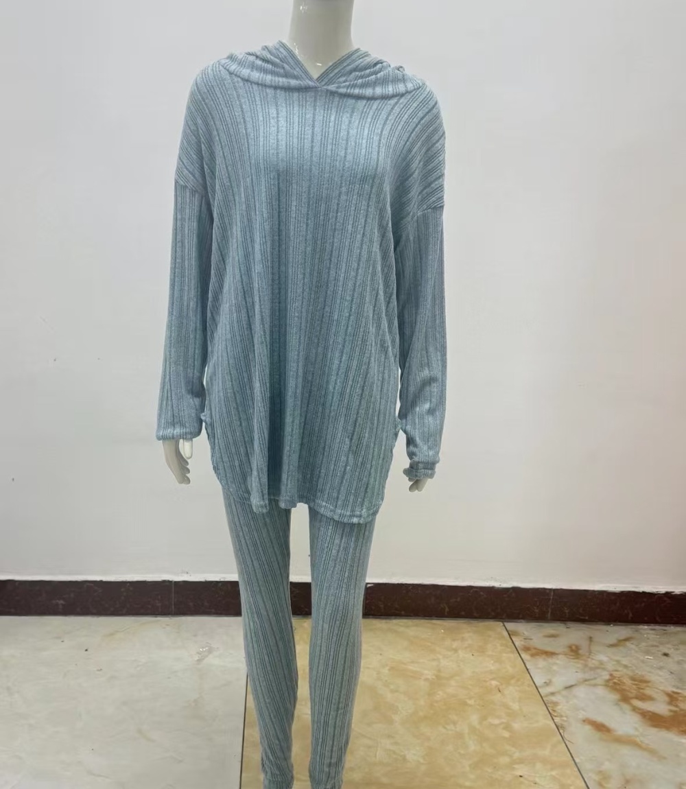 European style hooded Casual long pants a set for women